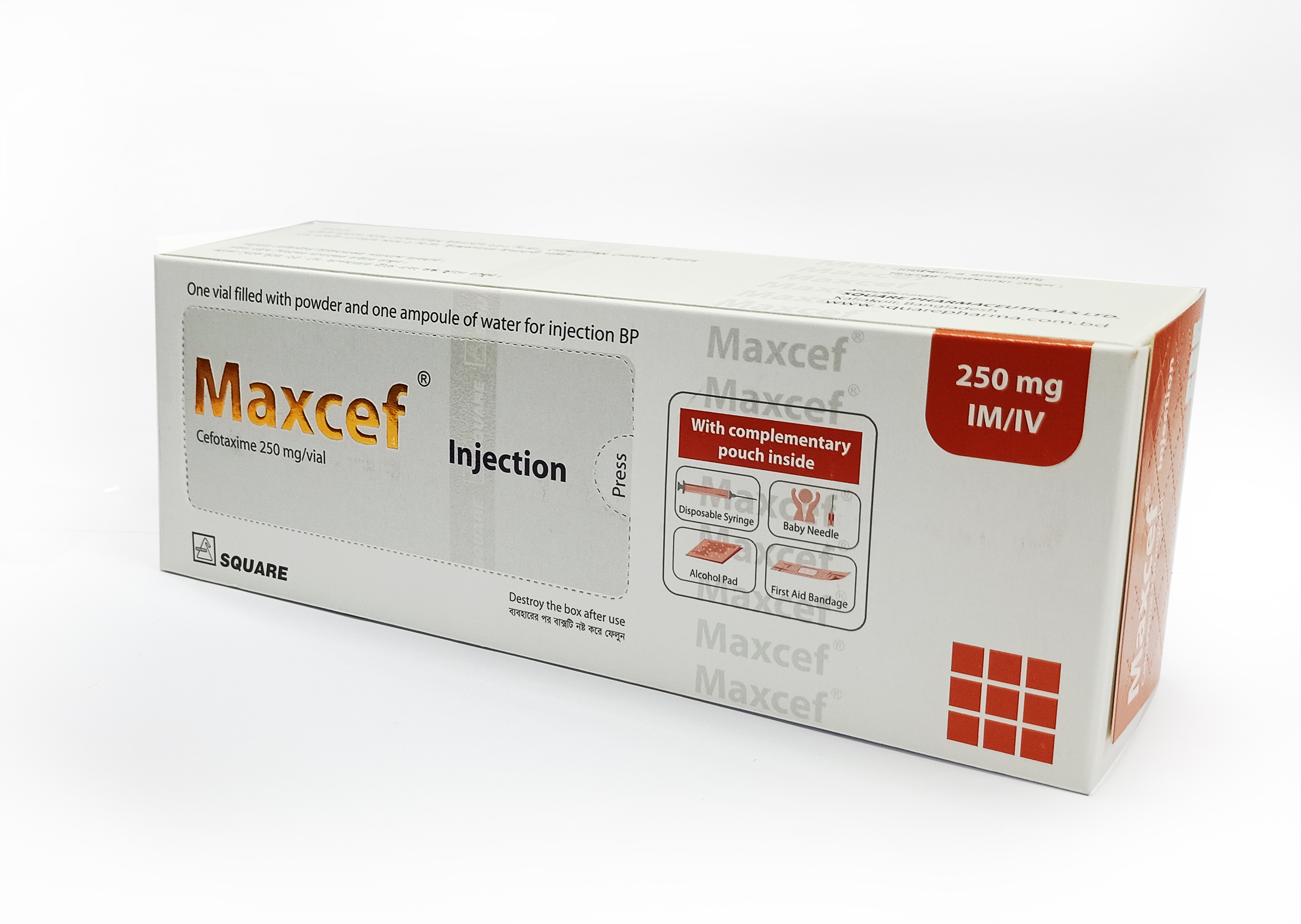 Maxcef 250 mg/vial Injection