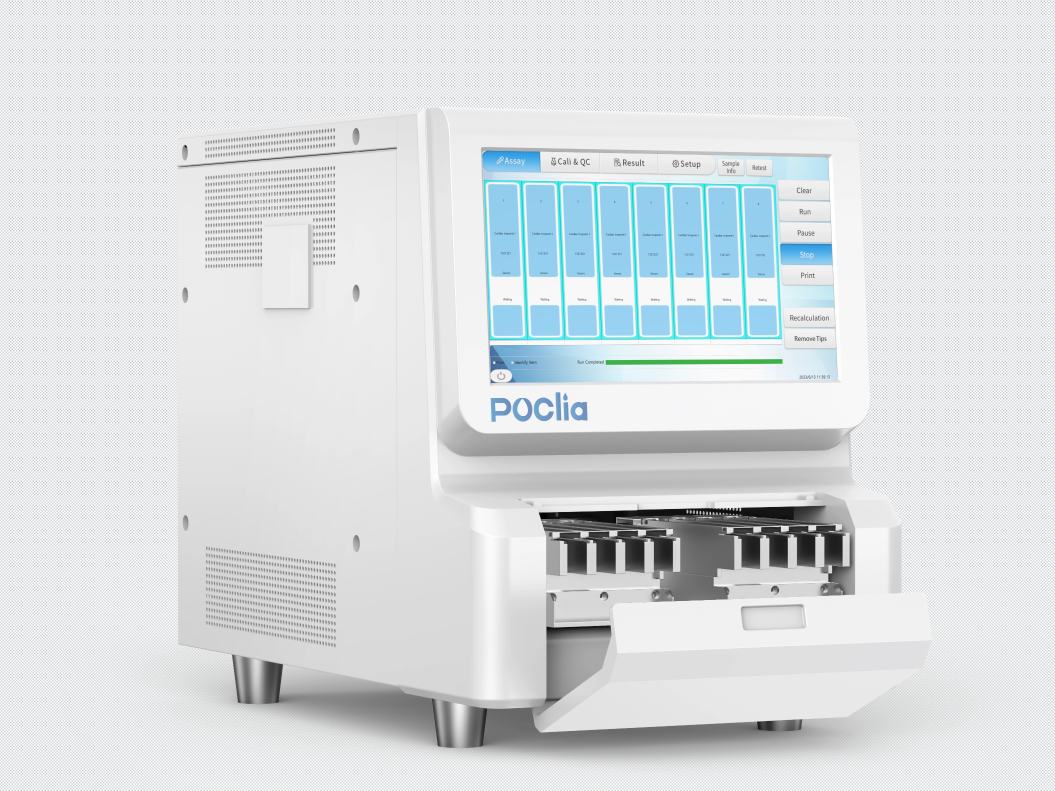 Zecen POClia Plus POCT CLIA Analyzer, Dual Chamber 8 Channels